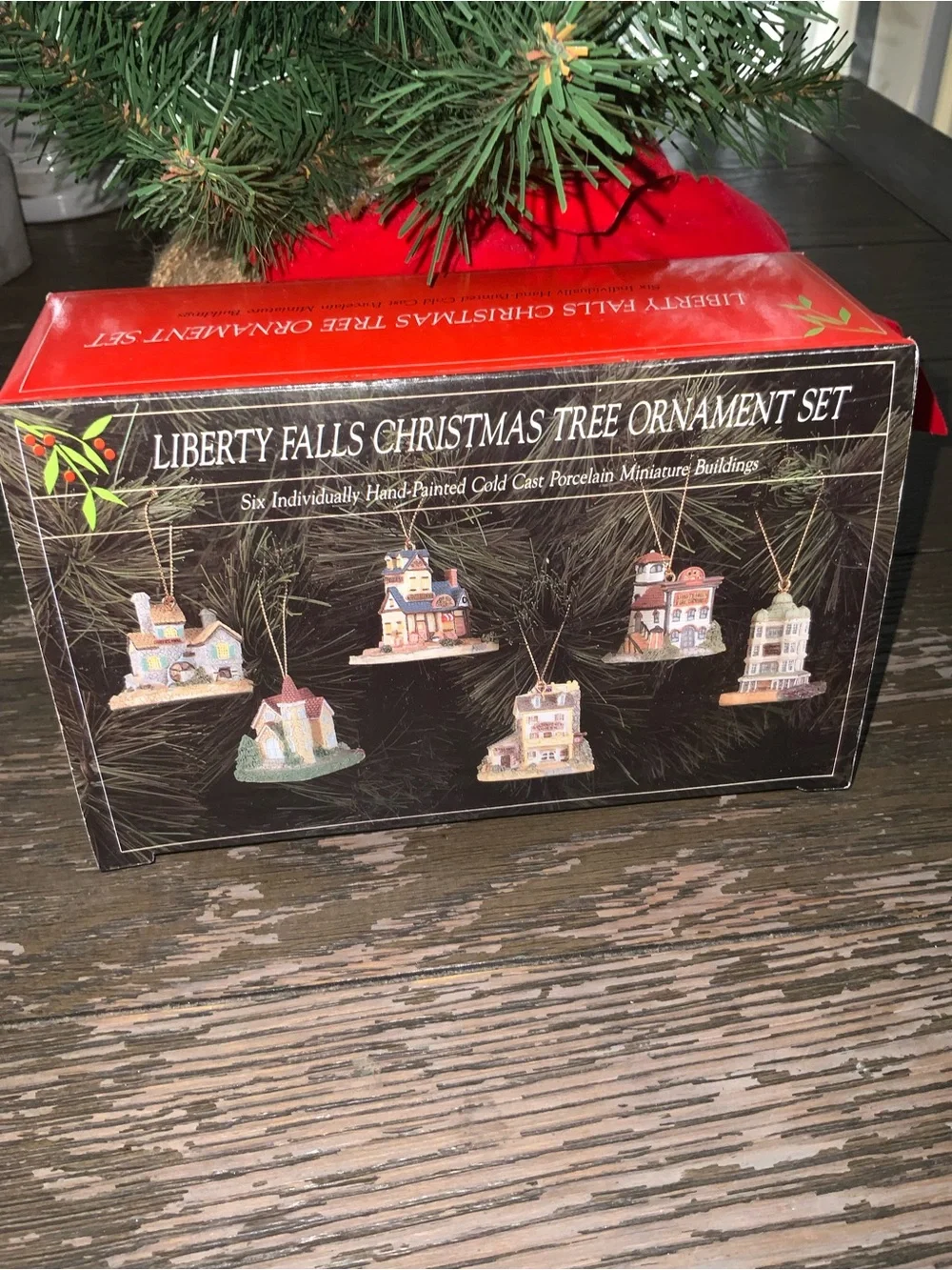 liberty falls vintage porcelain village ornament set